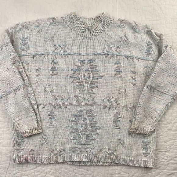Vintage D.B Sophisticates Knit Aztec Crewneck - Picture 1 of 6